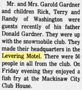 Levering Motel (Gales Motel) - 1972 Snowmobile Club (newer photo)